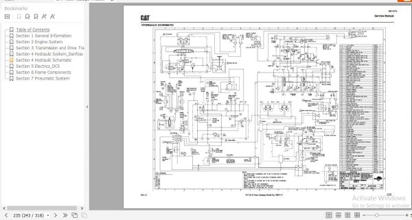 CAT Face Haulage FH125 D 5004121 634329 Service Manual BI014579 2013 3