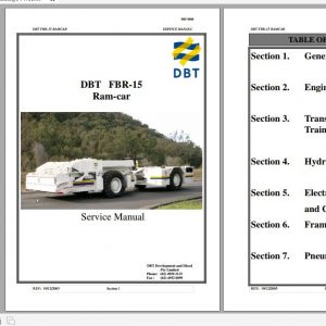 CAT Face Haulage FH125 D FBR 15 5001518 Service Manual BI014688 2006 1
