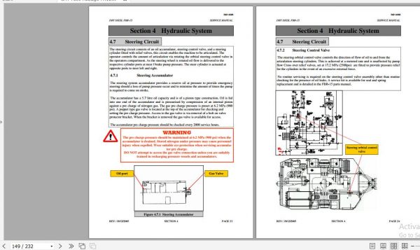 CAT Face Haulage FH125 D FBR 15 5001518 Service Manual BI014688 2006 3