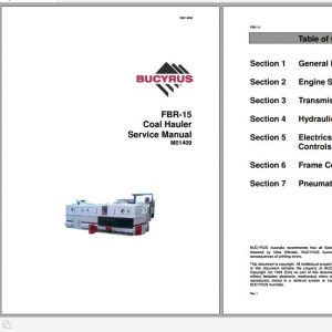 CAT Face Haulage FH125 D FBR 15 5001726 M01409 Service Manual BI014696 2011 1