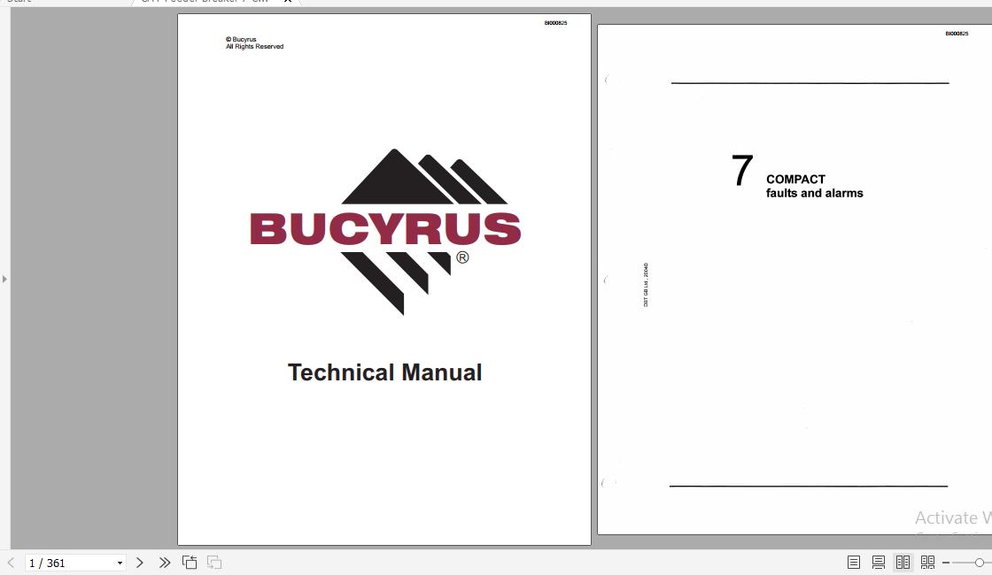 CAT Feeder Breaker 7 Compact Faults Alarms Vol 2 Troubleshooting Service Manual BI000825 2005 1