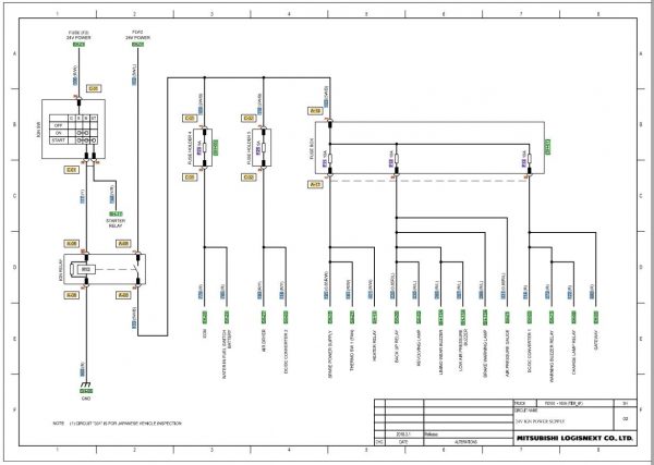 CAT Forklift MCFE DP100N2 Electrical Diagram 1
