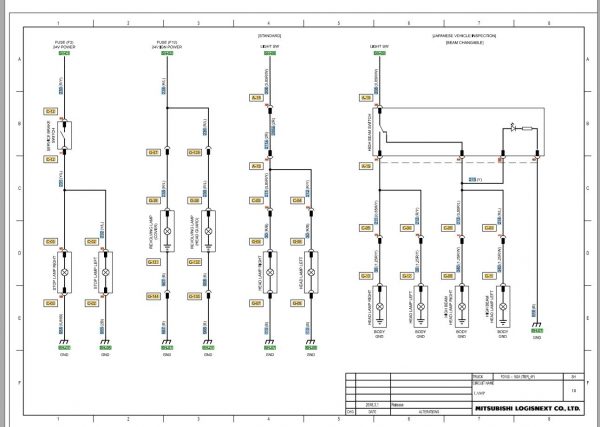 CAT Forklift MCFE DP120N2 Electrical Hydraulic Diagram 2