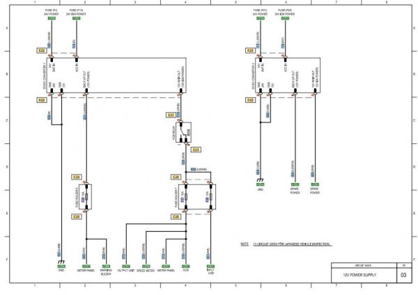 CAT Forklift MCFE DP150N1 Electrical Diagram 1