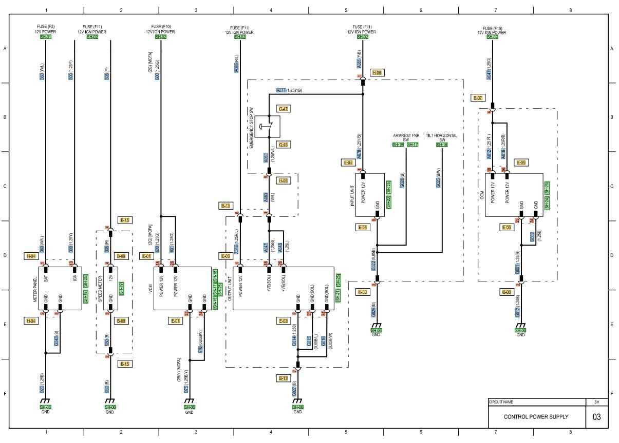 CAT Forklift MCFE DP35NM Electrical Hydraulic Diagram Schematic 1