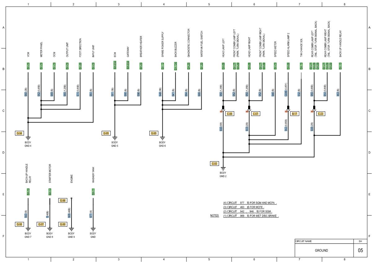 CAT Forklift MCFE DP40N1 Electrical Diagram 1