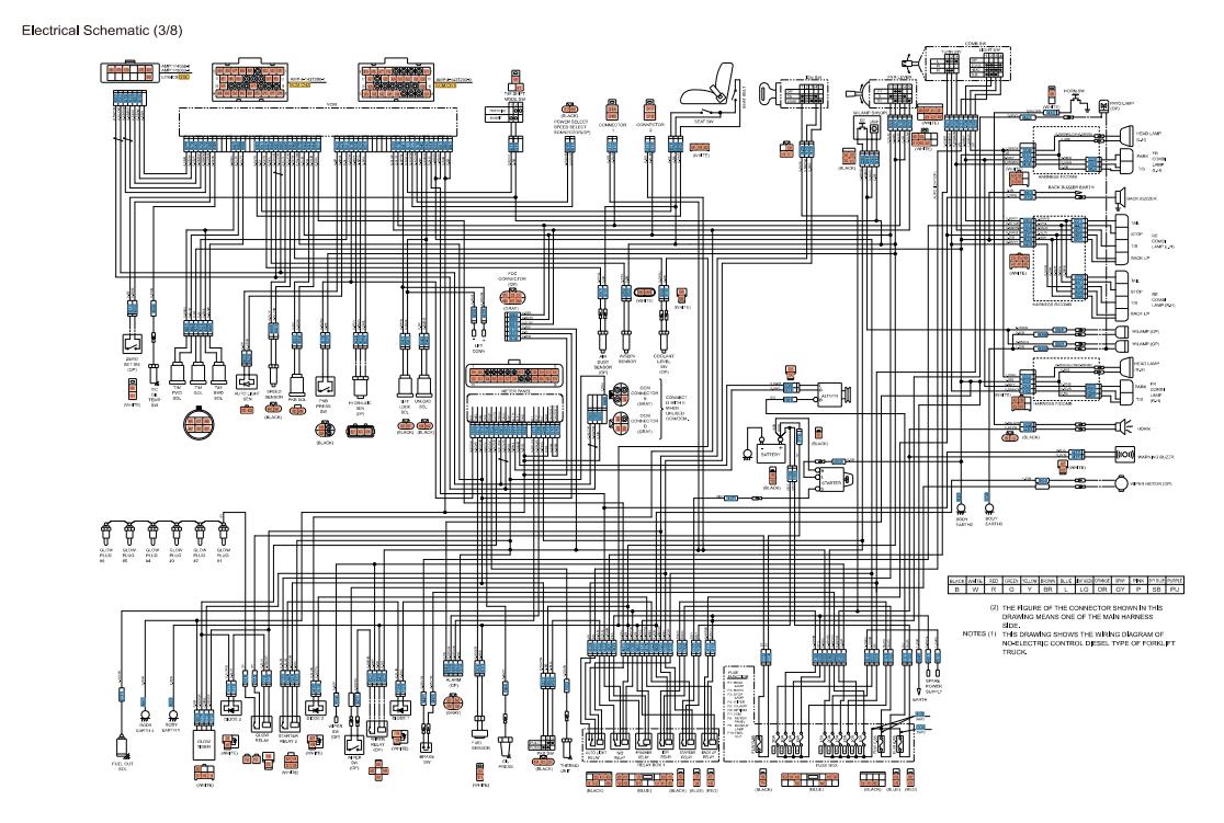 CAT Forklift MCFE DP40NM1 Electrical Schematic 1
