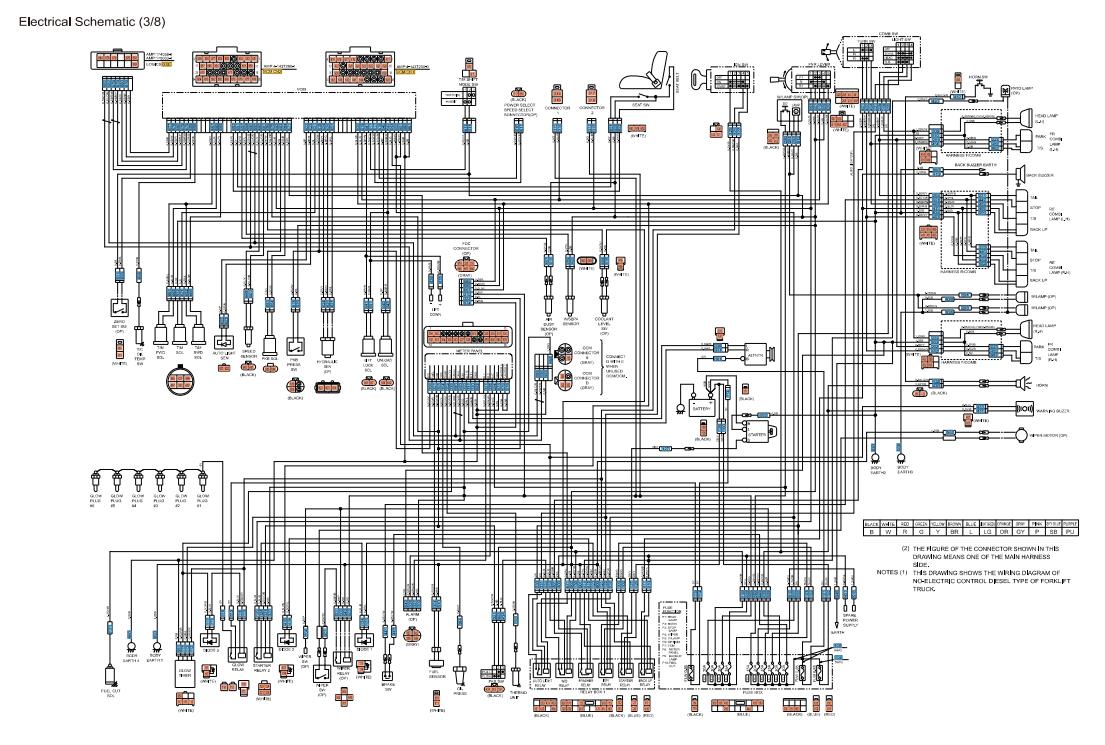 CAT Forklift MCFE DP45NM1 Electrical Schematic 1