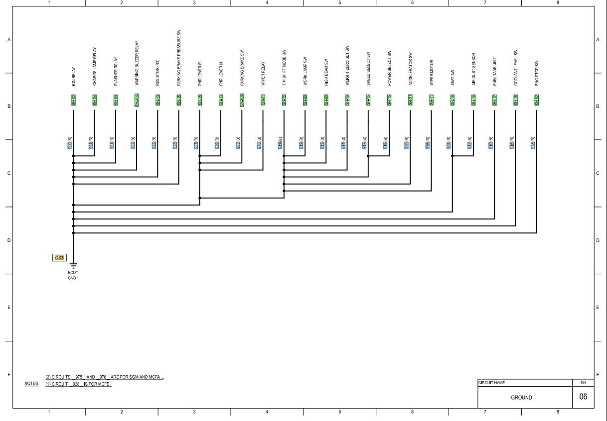 CAT Forklift MCFE DP50N1 Electrical Diagram 1