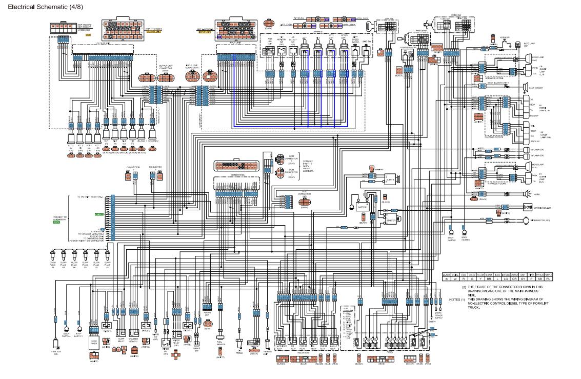 CAT Forklift MCFE DP50NM1 ELectrical Schematic 1