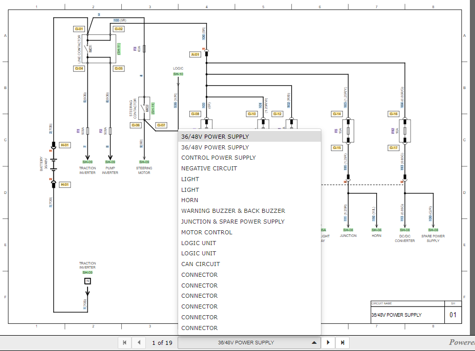 CAT Forklift MCFE EC22N2 Electrical Diagram 1