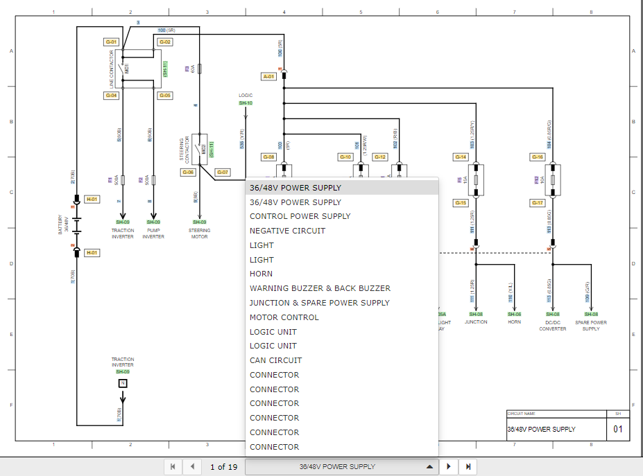 CAT Forklift MCFE EC25LN2 Electrical Diagram 1