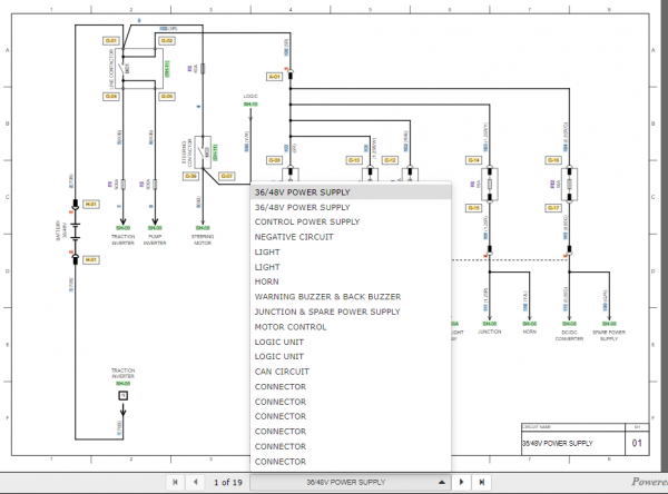 CAT Forklift MCFE EC25N2 Electrical Diagram 1