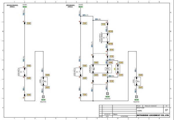 CAT Forklift MCFE EC30LN Electrical Schematic 2