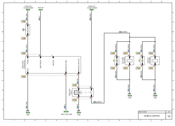 CAT Forklift MCFE GC40K Electrical Hydraulic Diagram 2