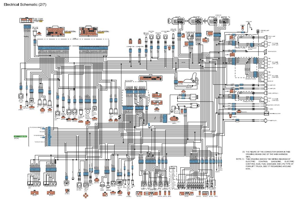 CAT Forklift MCFE GP30N Electrical Hydraulic Diagram 1
