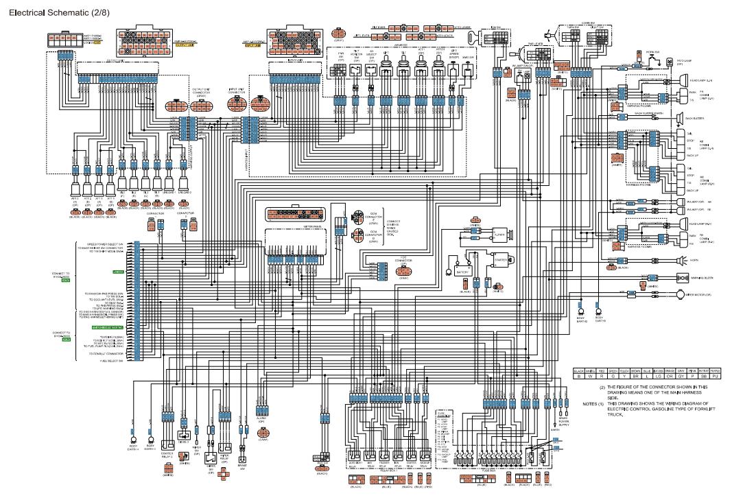 CAT Forklift MCFE GP55N1 Electrical Diagram 1