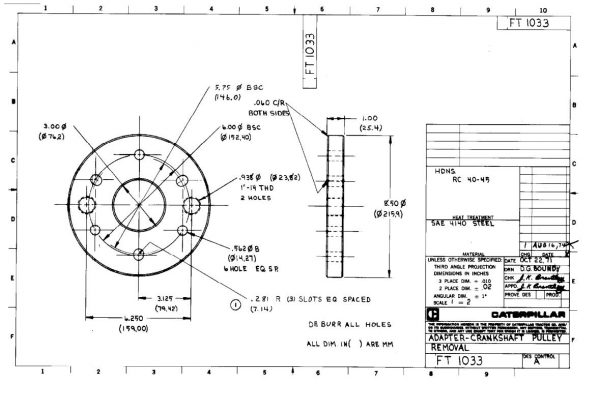 CAT Heavy Equipments FT1003 00 FT1186 Dimensions EN PDF 2