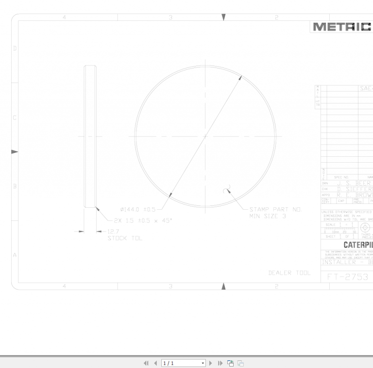 CAT Heavy Equipments FT280200 FT2999 Dimensions EN PDF