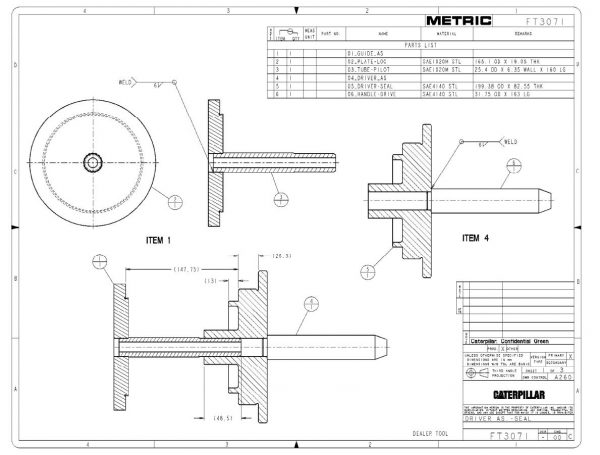 CAT Heavy Equipments FT3050 00 FT3098 01 Dimensions EN PDF 2