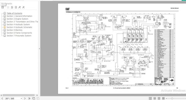 CAT Load Haul Dump CL110 5004023 512541 Service Manual BI014588 2013 3