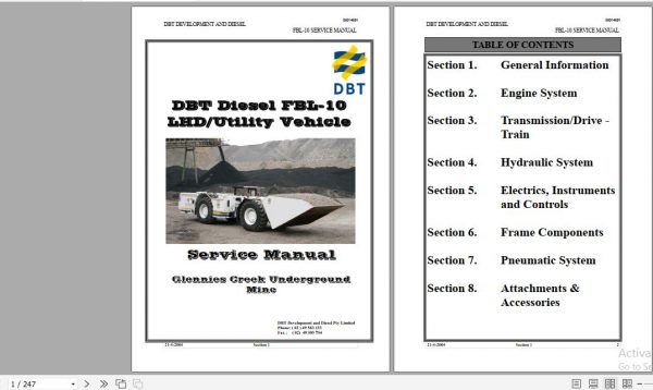 CAT Load Haul Dump CL210 1500 Service Manual BI014691 2004 1