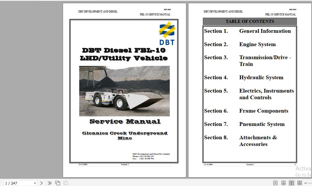 CAT Load Haul Dump CL210 1500 Service Manual BI014691 2004 1