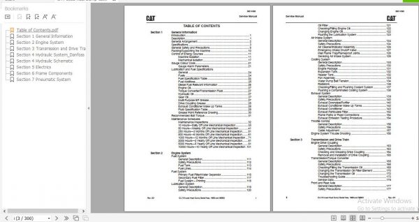 CAT Load Haul Dump CL210 1600 50003 Service Manual BI014590 2013 2