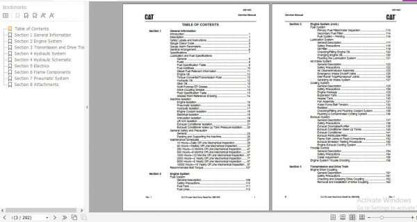CAT Load Haul Dump CL210 FBL 10 5001830 Service Manual BI014682 2013 2
