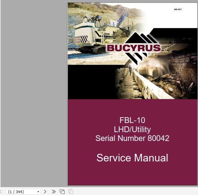 CAT Load Haul Dump CL210 FBL 10 80042 Service Manual BI014677 2010 1