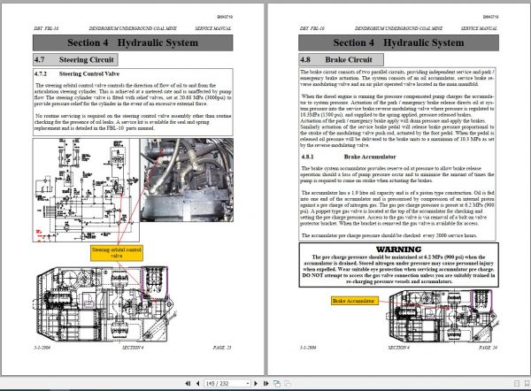 CAT Load Haul Dump CL210 FBL10 5000102 Service Manual BI643719 2004 3