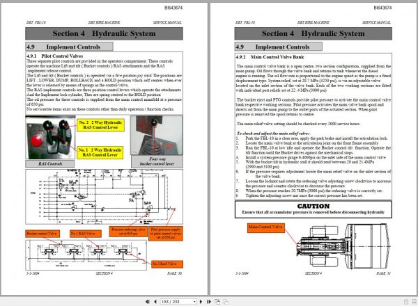 CAT Load Haul Dump CL210 FBL10 500098 Service Manual BI643674 2004 3