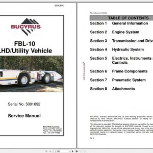 CAT Load Haul Dump CL210 FBL10 5001692 Service Manual BI643686 2008 1