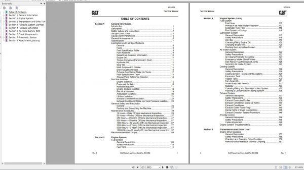 CAT Load Haul Dump CL215 5004058 541767 Service Manual BI014538 2013 EN ZH 3