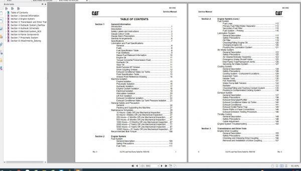 CAT Load Haul Dump CL215 5004139 642811 Service Manual BI014562 2013 EN ZH 3