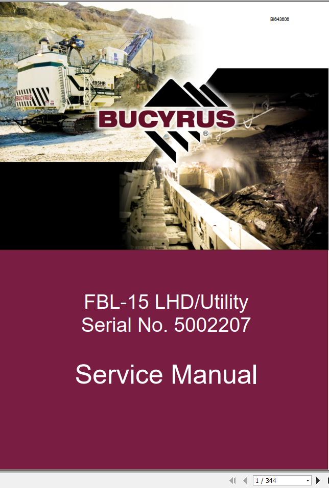 CAT Load Haul Dump CL215 FBL 15 5002207 Service Manual BI643606 2010 1