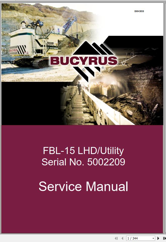 CAT Load Haul Dump CL215 FBL 15 5002209 Service Manual BI643608 2009 1