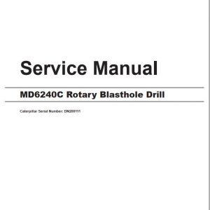CAT MD6240C DN200111 Rotary Blasthole DrillsService Manual BI014273 2015 1