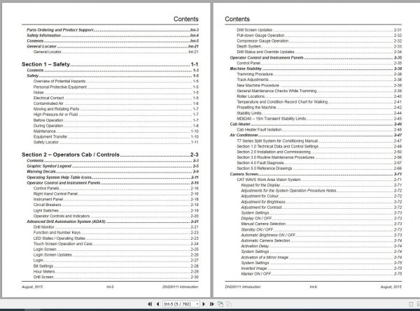 CAT MD6240C DN21 up Rotary Blasthole Drills Service Manual EM004941 2