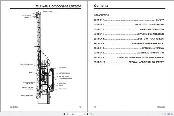 CAT MD6290 MD6240 Rotary Blasthole Drills Service Manual EM025441 2016 2