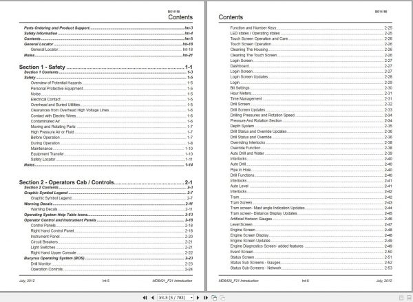 CAT MD6420 2E67F21 Rotary Blasthole Drills Service Manual BI014158 2012 1