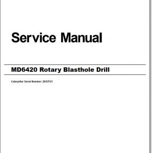 CAT MD6420 2E67F21 Rotary Blasthole Drills Service Manual BI014158 2012 4