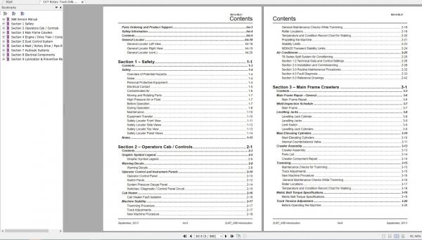 CAT MD6420 2U67X68 Rotary Blasthole Drills Service Manual BI014188 2013 2