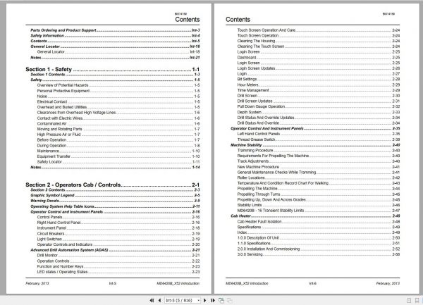 CAT MD6420B 2U67X52 Rotary Blasthole Drills Service Manual BI014159 2013 2