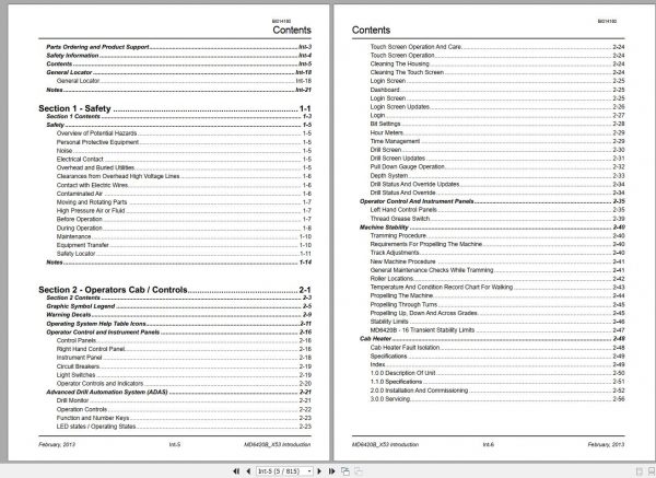CAT MD6420B 2U67X53 Rotary Blasthole Drills Service Manual BI014160 2013 2