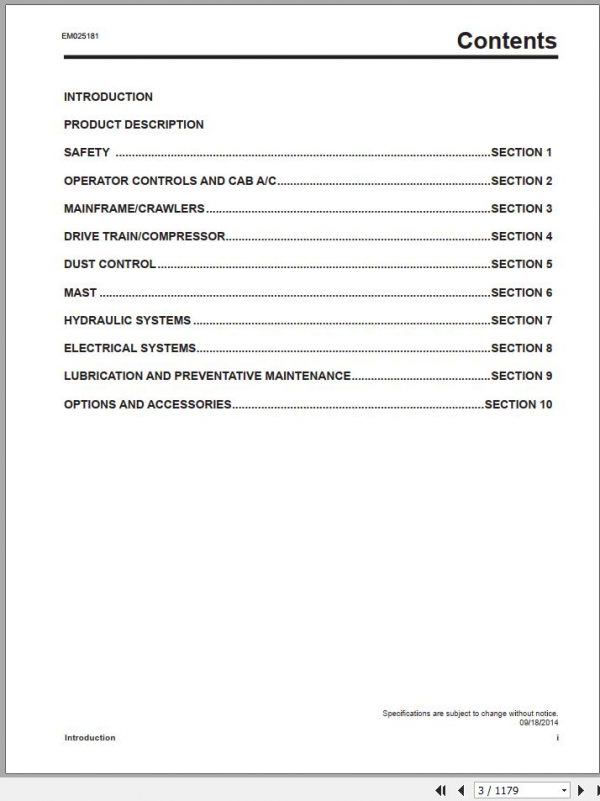 CAT MD6540 437776 DR51 Up Rotary Blasthole Drills Service Manual EM02518 3