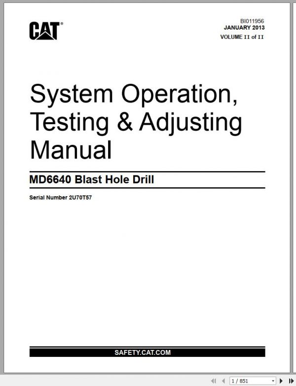 CAT MD6640 2U70T57 Rotary Blasthole Drills Operation Test
