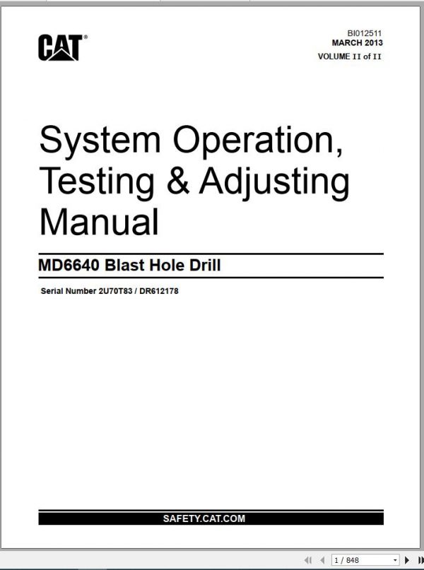 CAT MD6640 2U70T83 Rotary Blasthole Drills Operation Test