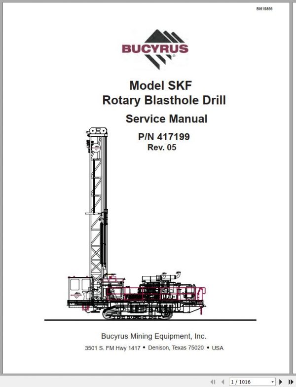 CAT MD6640 SKF Rotary Blasthole DrillsService Manual BI615856 2011 1