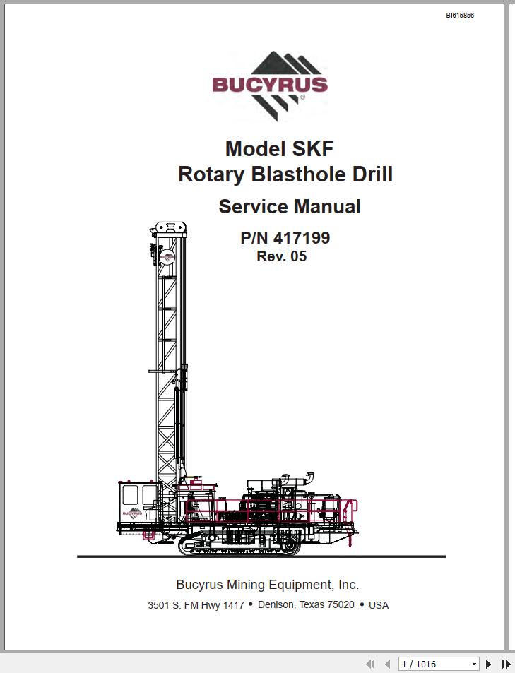 CAT MD6640 SKF Rotary Blasthole DrillsService Manual BI615856 2011 1